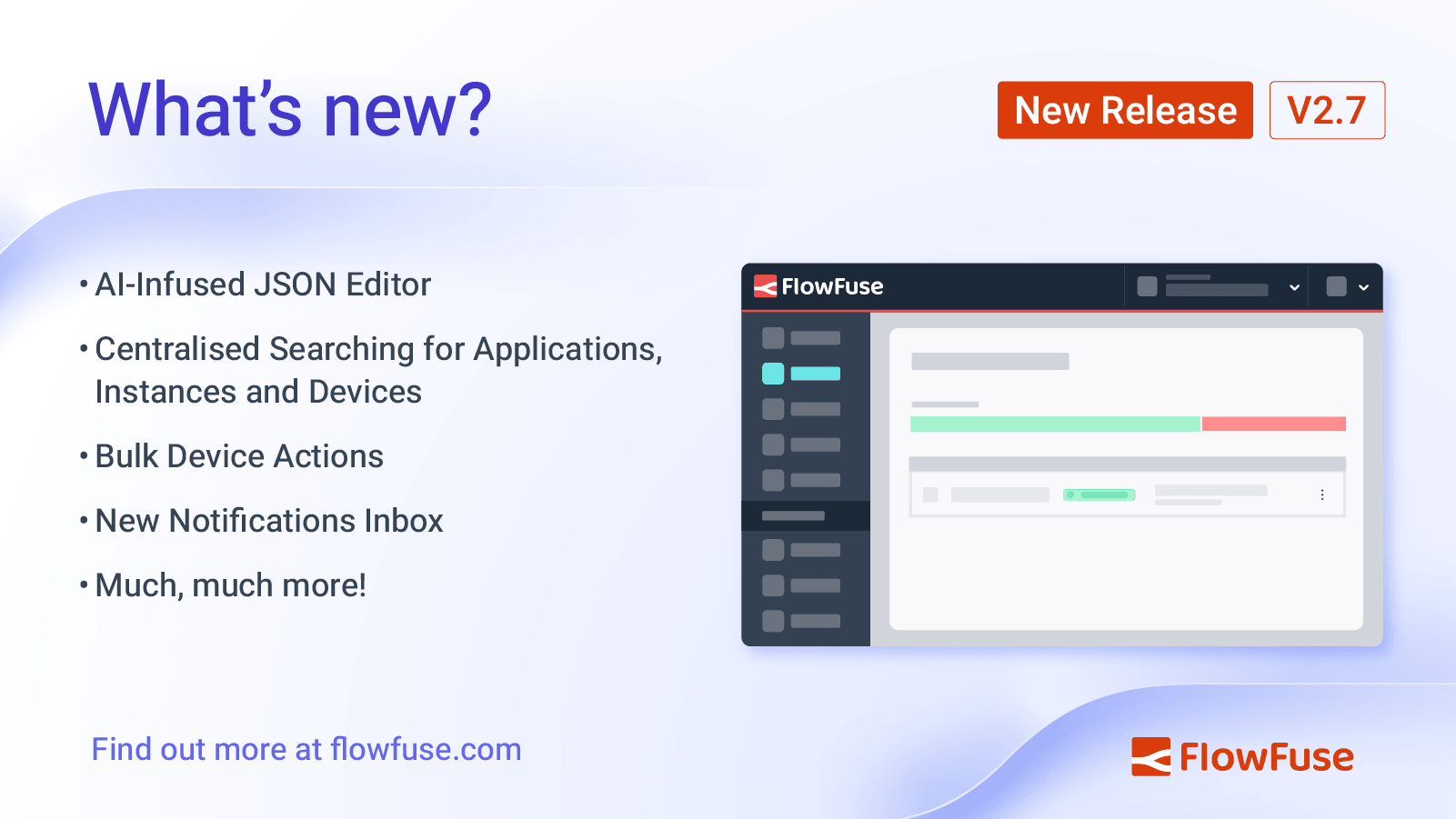 Image representing FlowFuse 2.7: Improved management at scale & AI JSON Editor